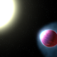 WASP (derecha) y su estrella. NASA, ESA